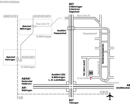 Wegbeschreibung-Plan