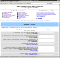 Mailman-Webinterface