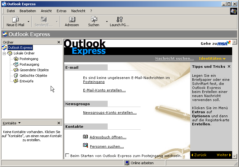 Outlook express презентация